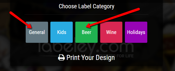 choose label category